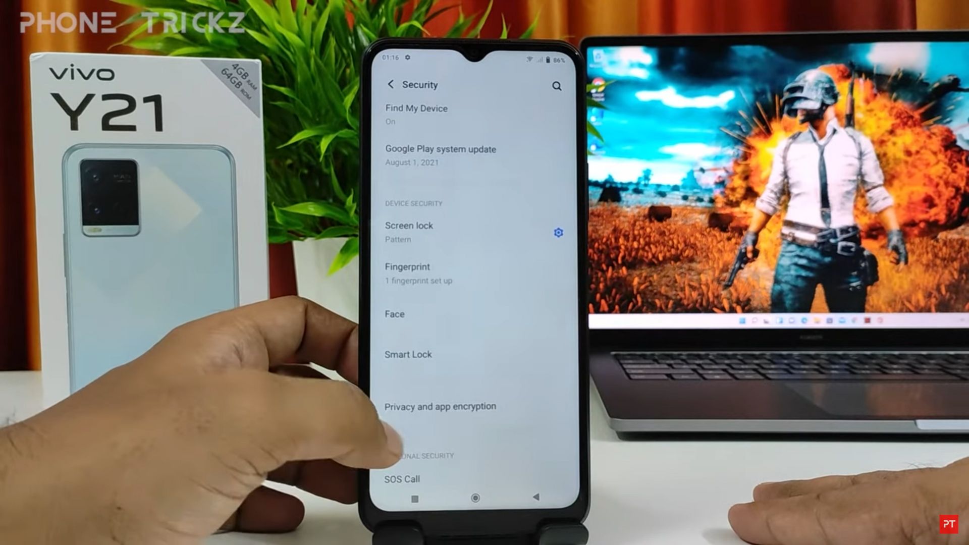 Hướng dẫn chi tiết cách ẩn ứng dụng trên điện thoại Vivo Y21 bước 1