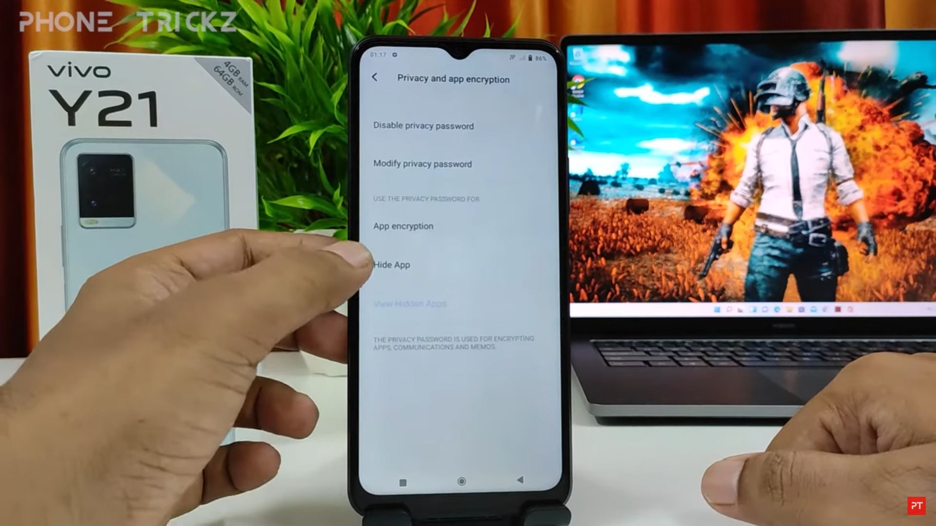 Hướng dẫn chi tiết cách ẩn ứng dụng trên điện thoại Vivo Y21 bước 2