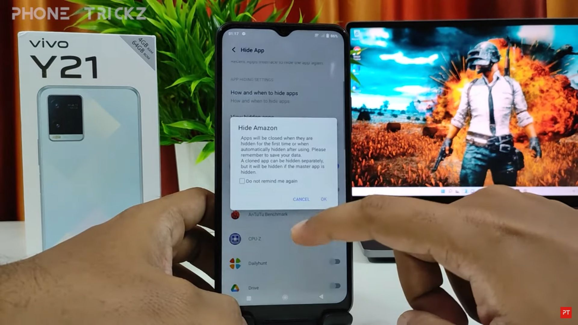 Hướng dẫn chi tiết cách ẩn ứng dụng trên điện thoại Vivo Y21 bước 5