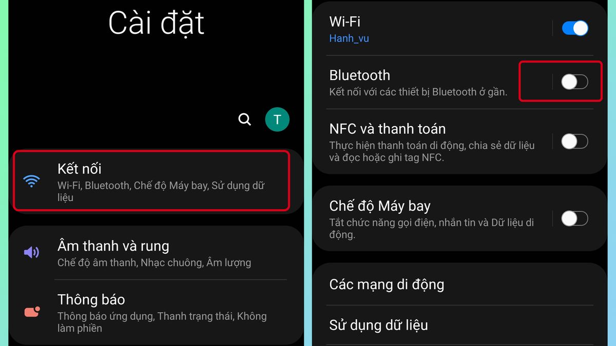 Cách kết nối bluetooth với loa kéo trên điện thoại Android bước 1