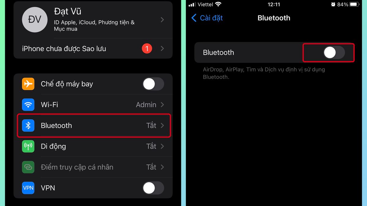 Cách kết nối bluetooth với loa kéo trên điện thoại iPhone bước 1