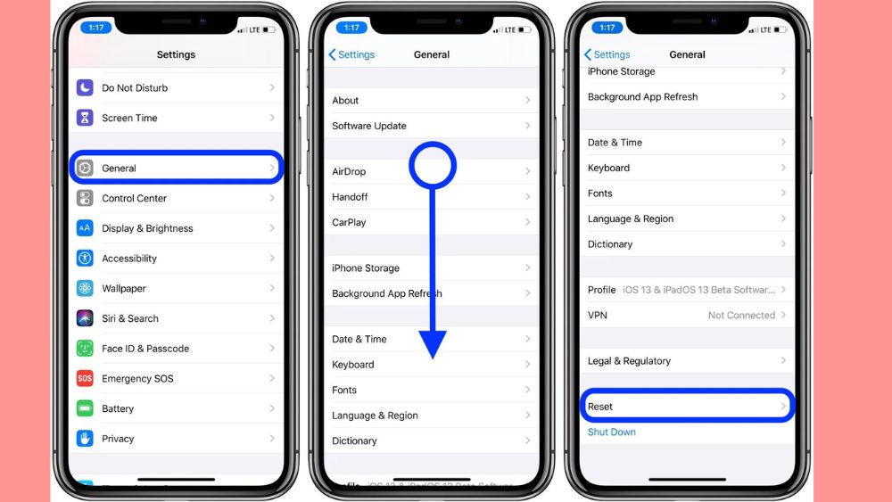 Reset cài đặt trên iPhone