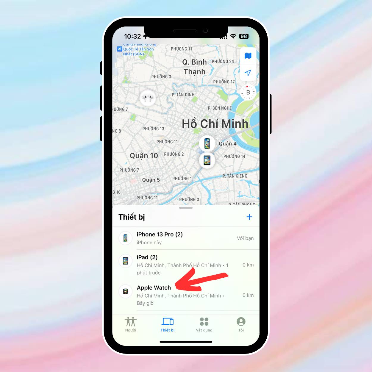 Sử dụng ứng dụng Find My (Tìm) trên iPhone - Bước 3