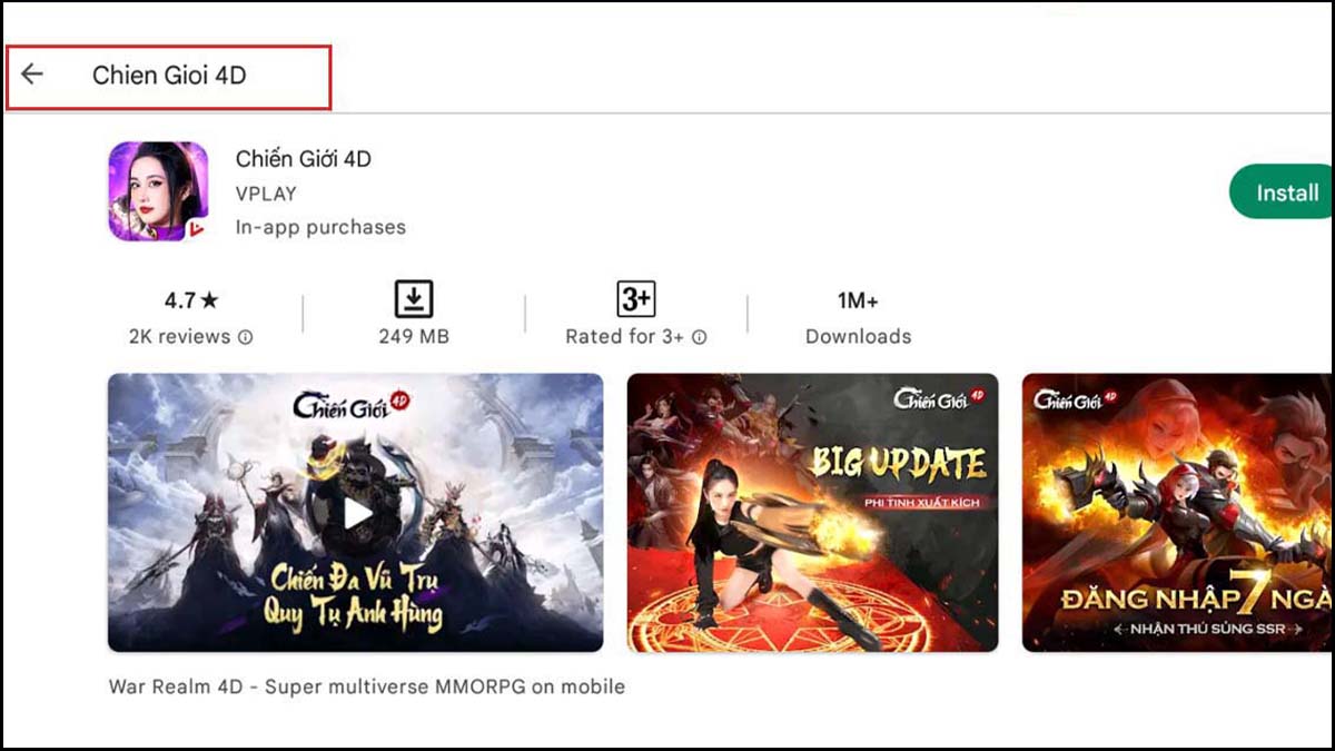 Hướng dẫn cách tải Chiến Giới 4D trên PC