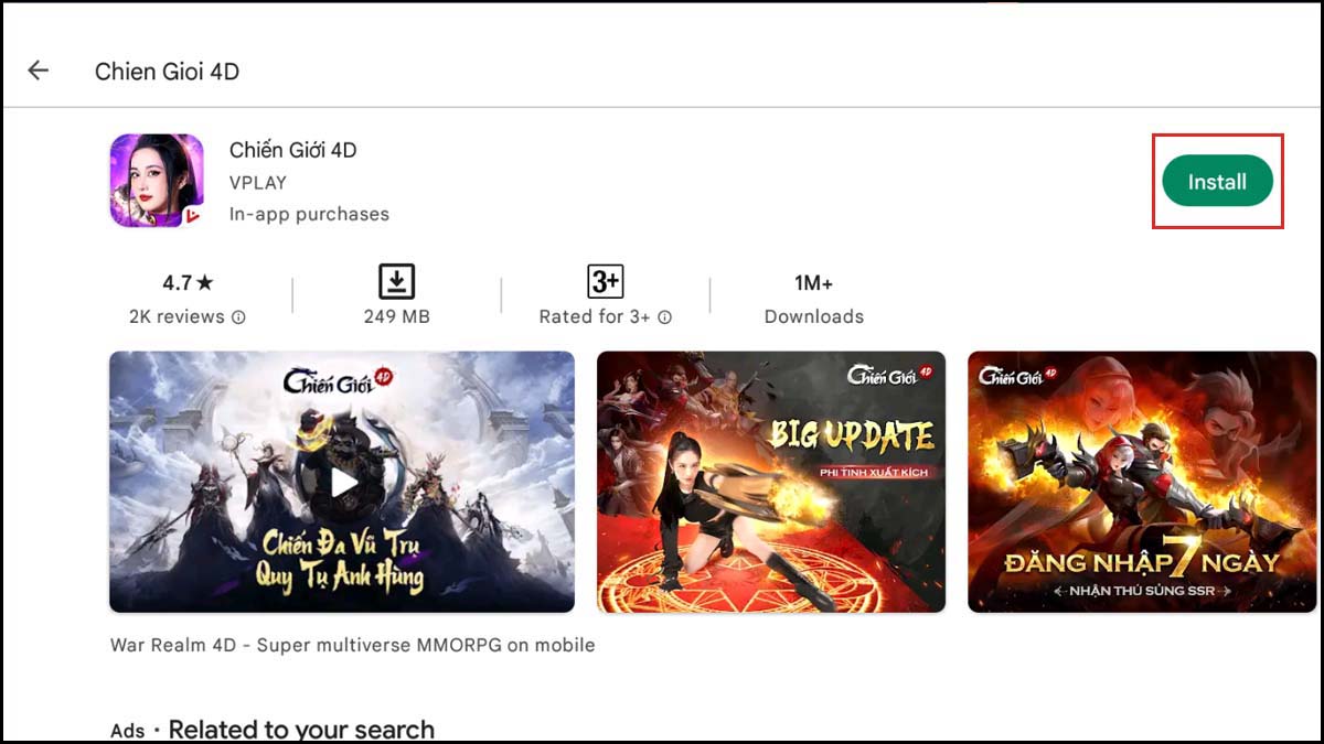 Cách tải Chiến Giới 4D trên máy tính PC 