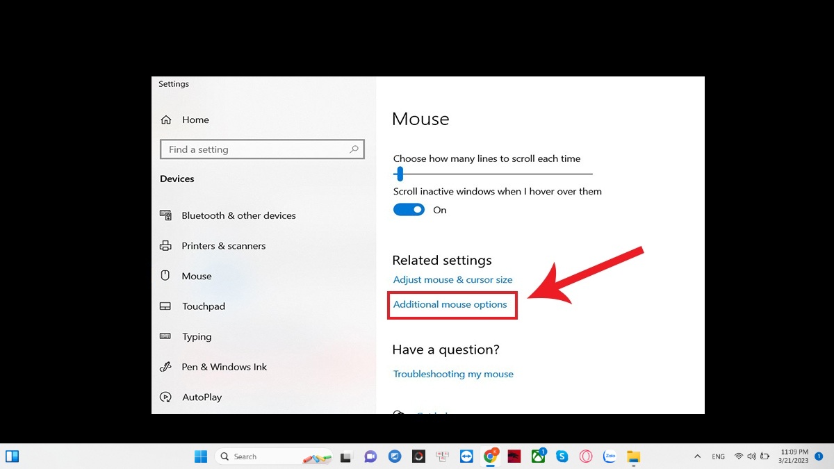 Kích hoạt lại khi chuột cảm ứng laptop không di chuyển được Win 11, 10, 8. 7 trong Mouse Properties bước 2