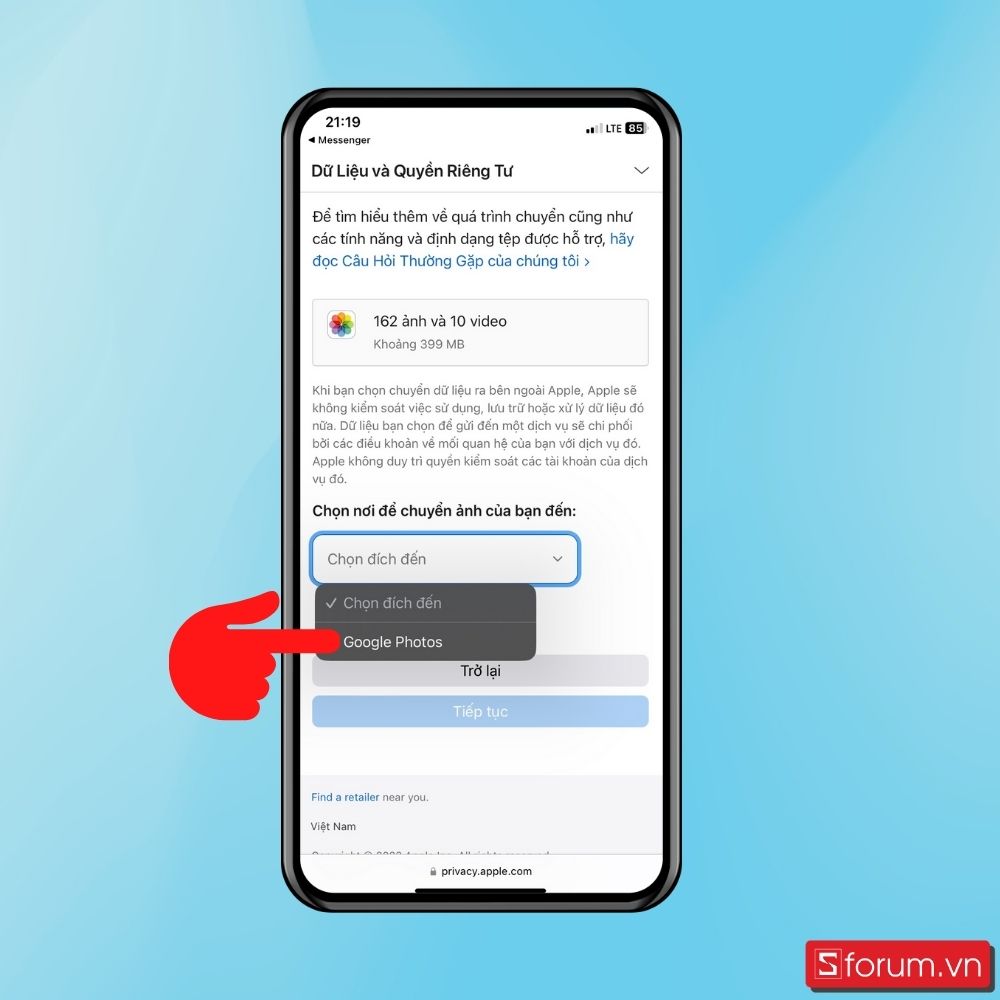 Cách chuyển ảnh từ iCloud sang Google Photos chỉ trong nháy mắt - Bước 3