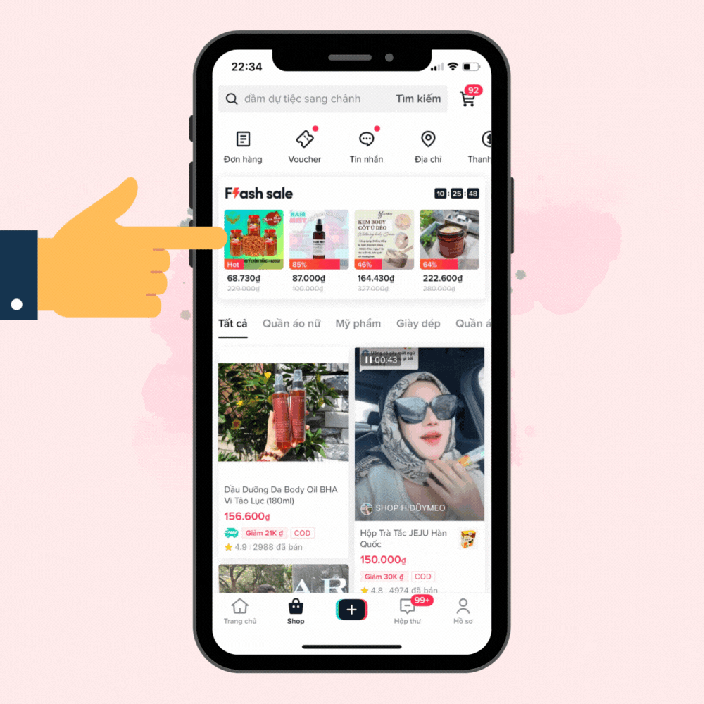 Cách săn Flash sale trên TikTok Shop - bước 2