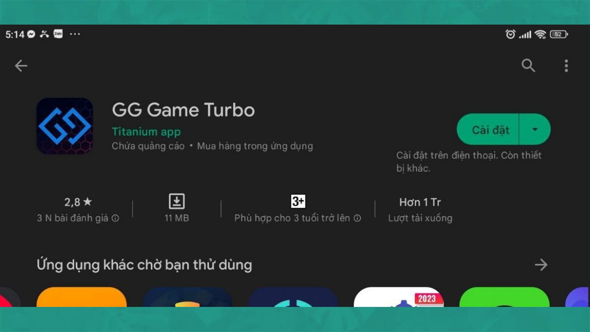 Cách tải Game Turbo trên Android bước 3