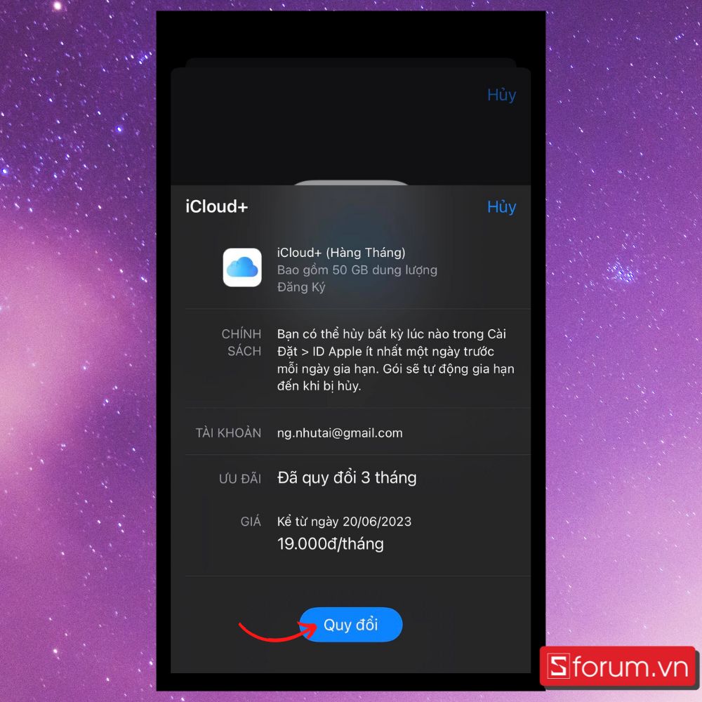 Nhận 50 GB dung lượng iCloud miễn phí 3 tháng từ Momo- Bước 3 