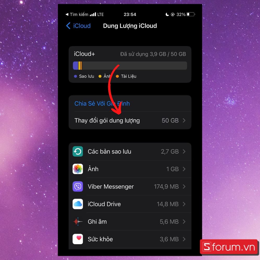 Cách hủy gói dung lượng iCloud free - Bước 4 