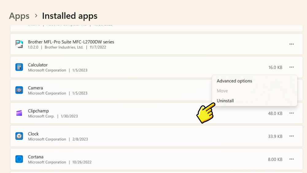 Gỡ bỏ App không sử dụng và bloatware - Bước 2