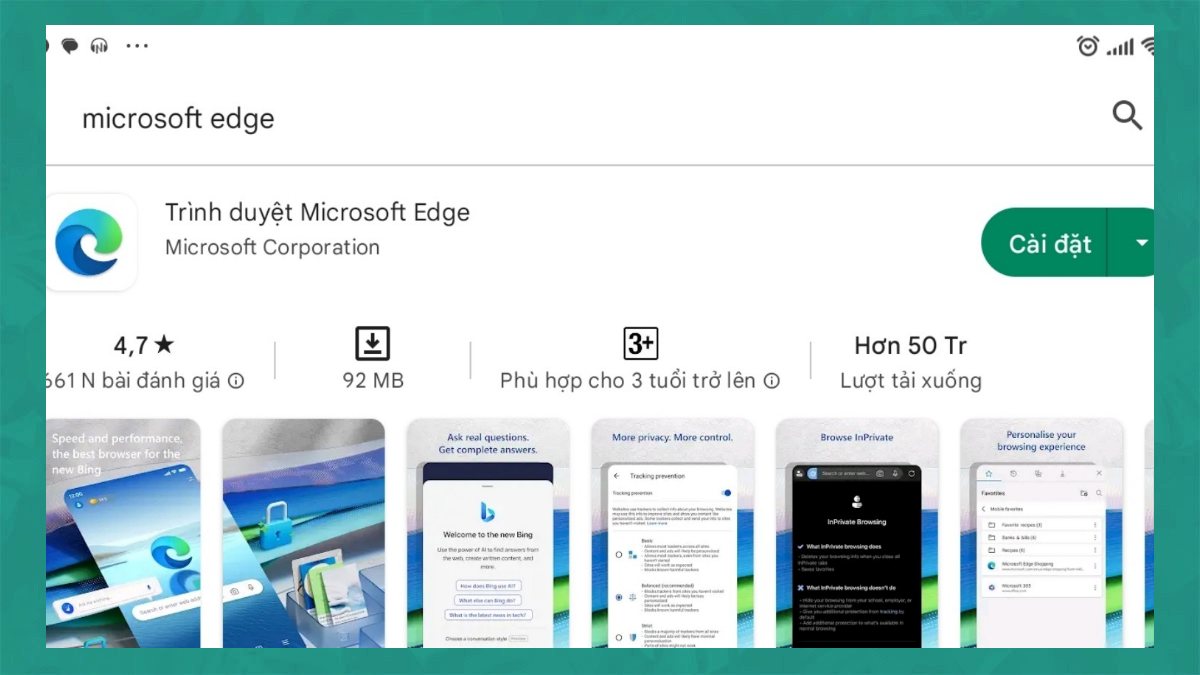 Hướng dẫn tải Microsoft Edge trên điện thoại Android chi tiết