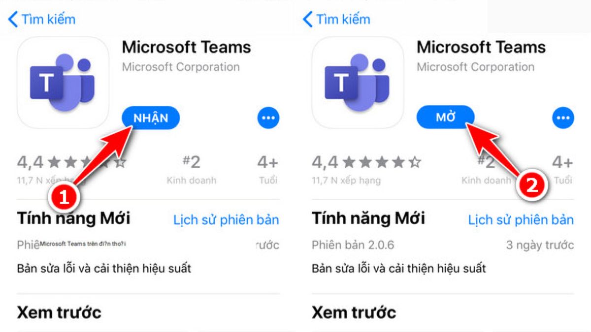 Cách tải Microsoft Teams trên iOS bước 2