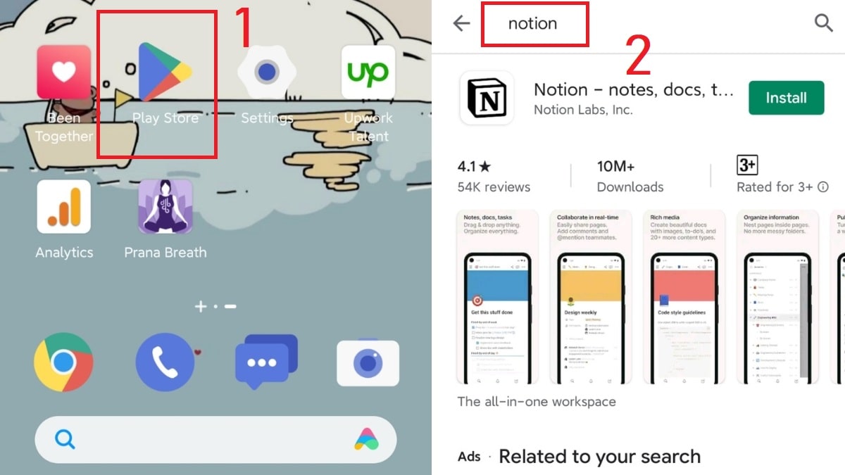 Cách tải Notion app về điện thoại Android