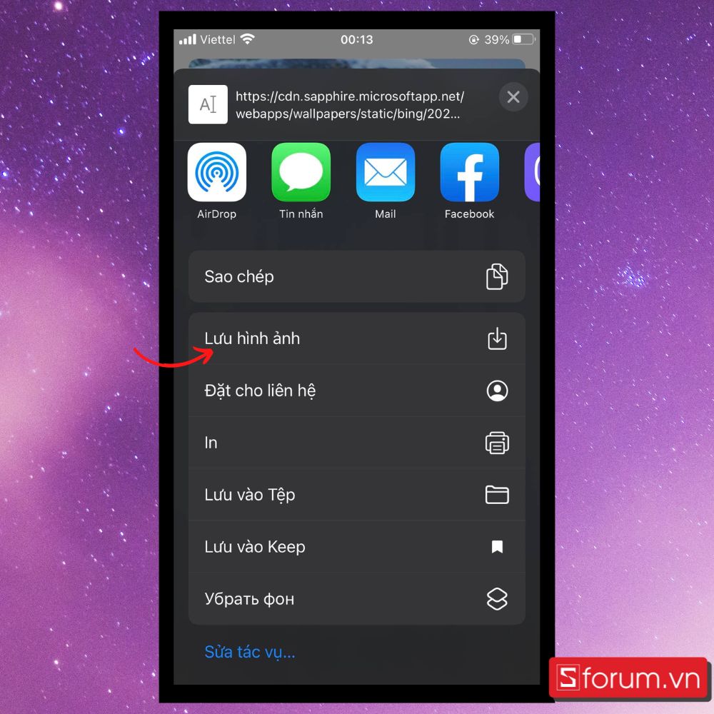 Cách save ảnh từ Bing AI trên iOS để làm hình nền- Bước 4 