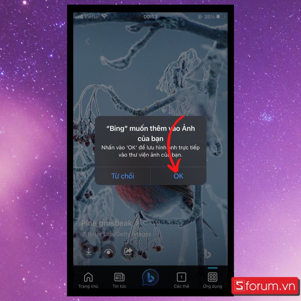 Cách save ảnh từ Bing AI trên iOS để làm hình nền- Bước 5 