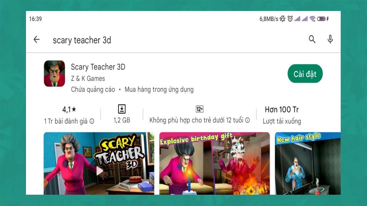 Hướng dẫn cách tải Scary Teacher 3D trên điện thoại Android