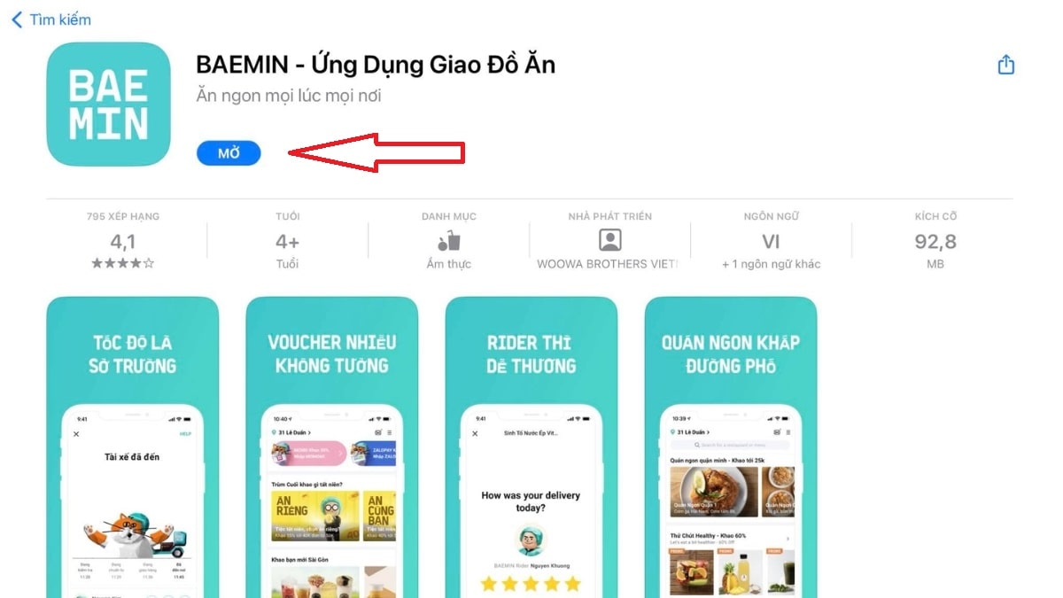 Hướng dẫn cách tải BAEMIN trên iOS bước 3