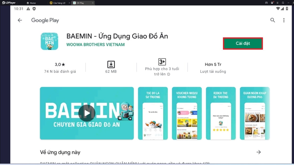 Hướng dẫn cách tải BAEMIN trên PC bước 4