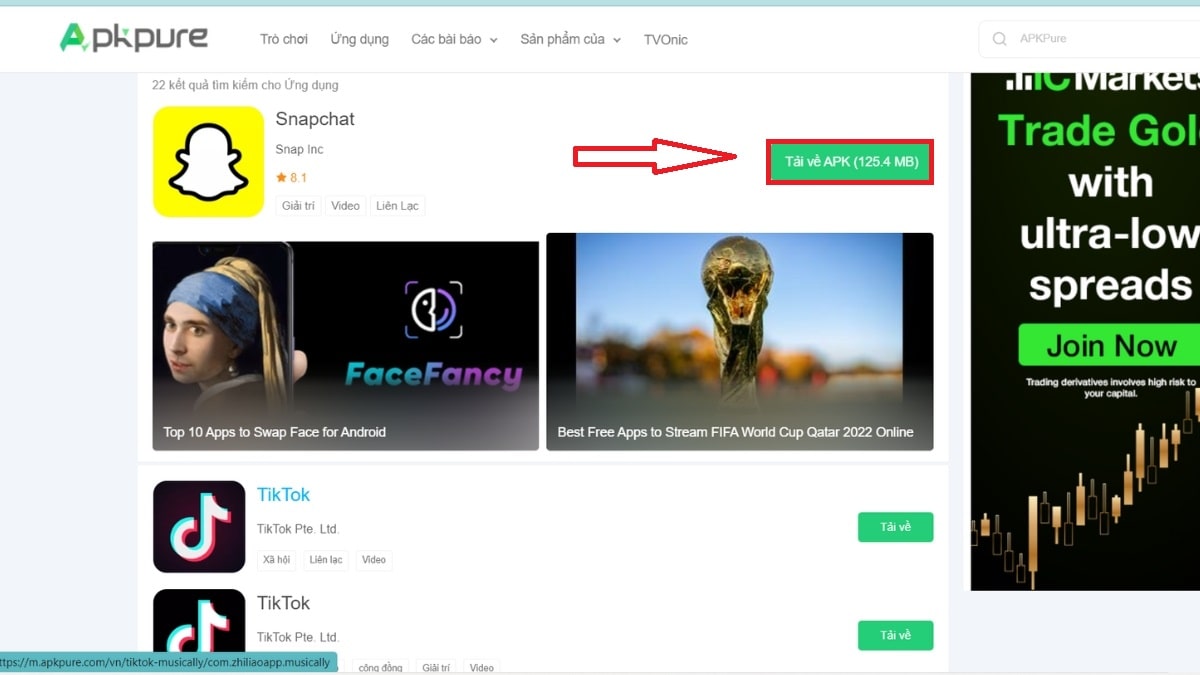 Cách tải Snapchat trên Android APK bước 2