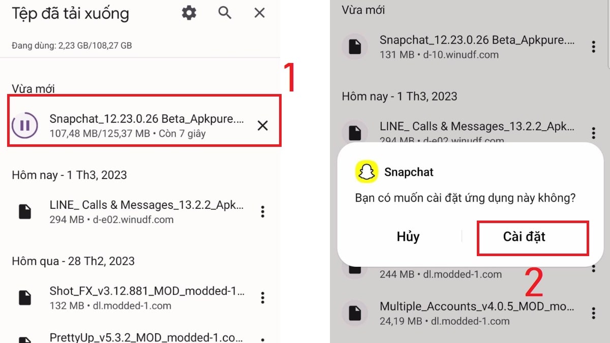 Cách tải Snapchat APK trên Android bước 3