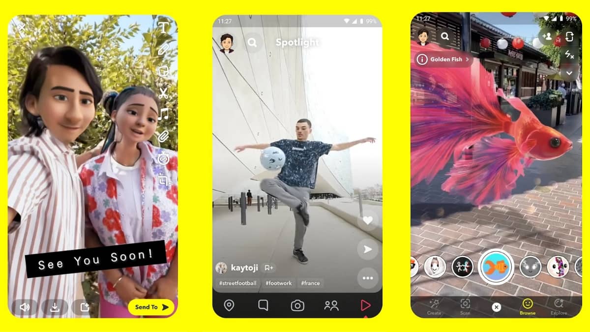 Tính năng nổi bật của Snapchat app