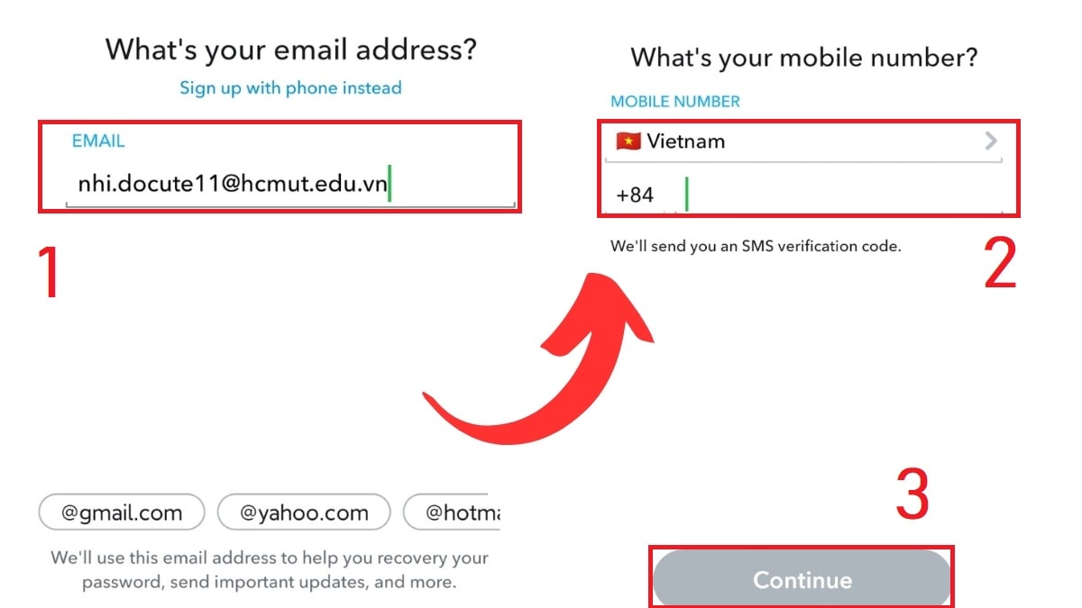 Cách đăng ký tài khoản Snapchat miễn phí bước 4