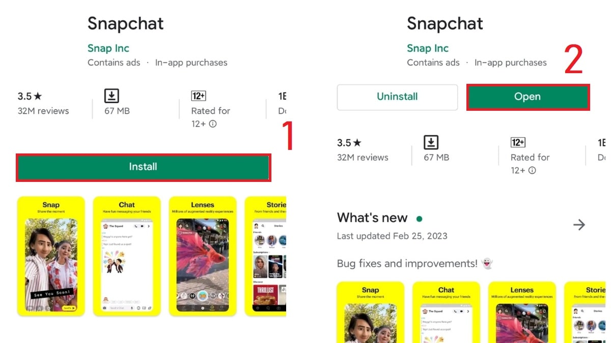 Cách tải Snapchat trên Android trên Google Play bước 2