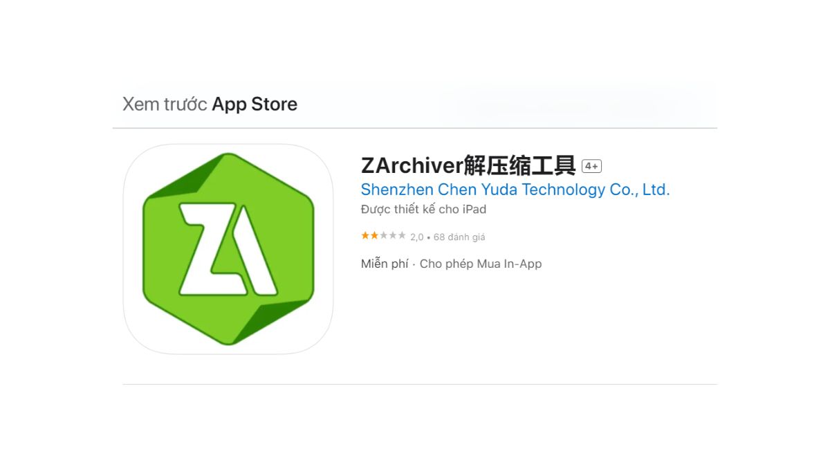 Cách tải ZArchiver trên iOS bước 1
