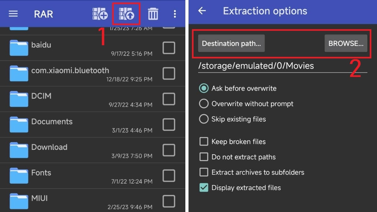 Hướng dẫn cách giải nén file RAR bước 2
