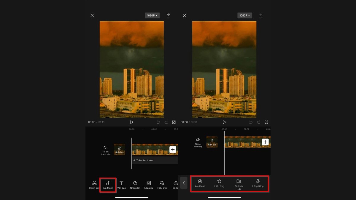 Tùy chọn nhạc cho video CapCut
