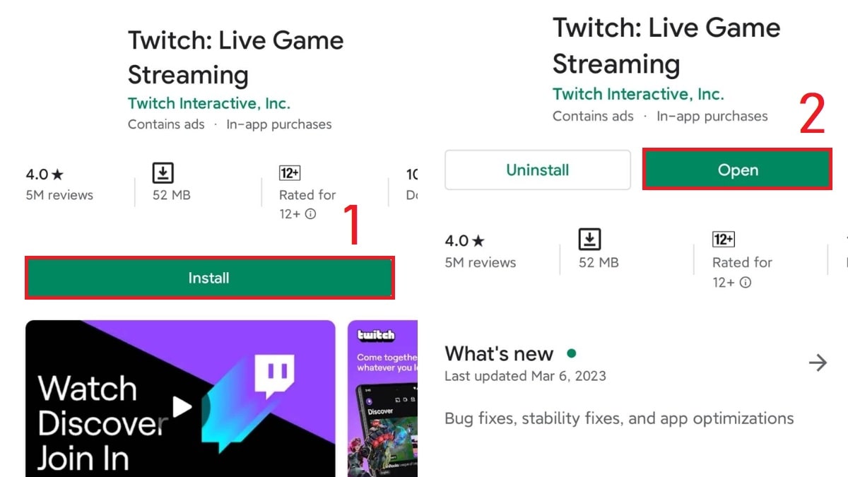 Cách tải app Twitch trên điện thoại Android bước 2