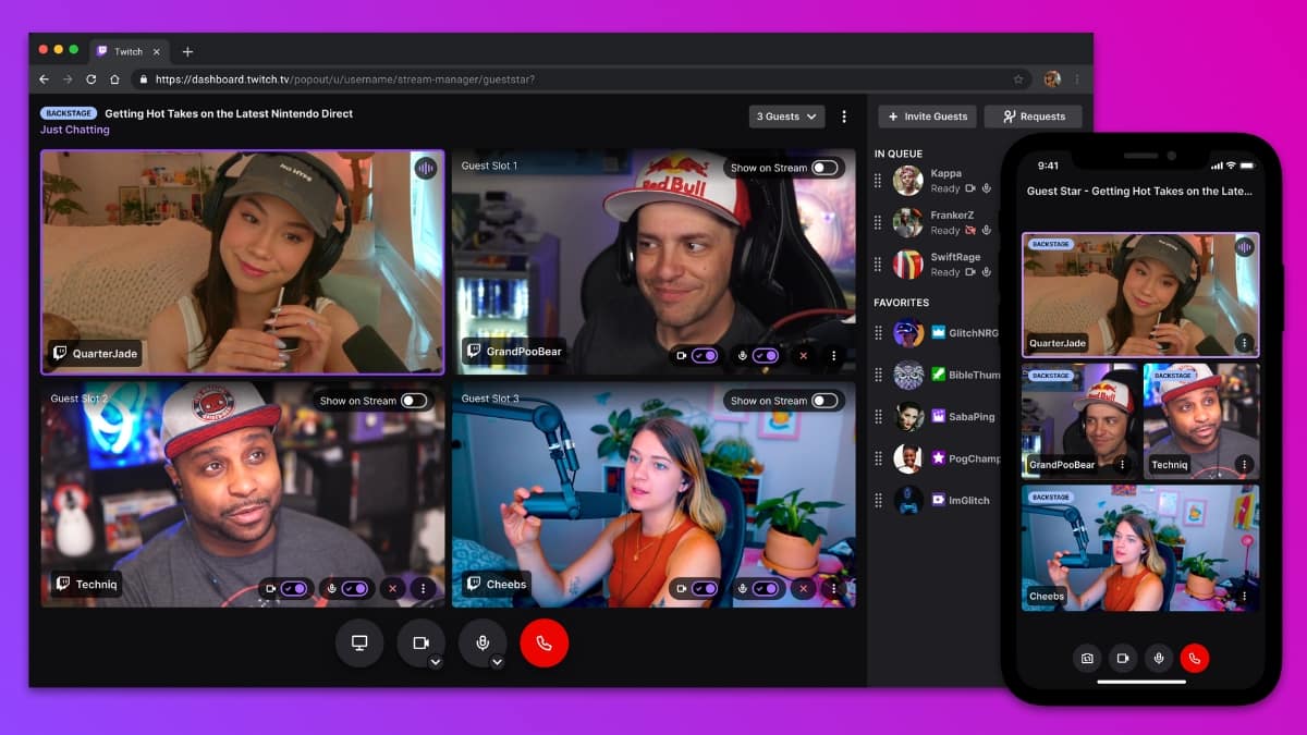 ứng dụng Twitch có thể trò chuyện tương tác mượt mà