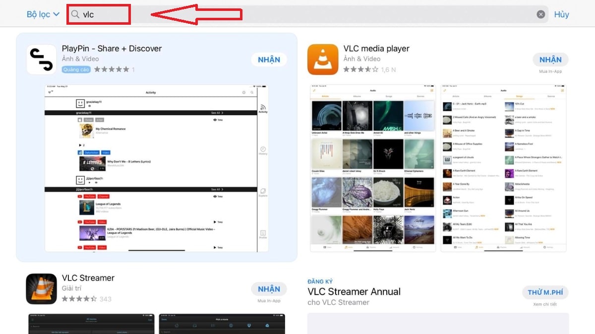 Cách tải VLC Media Player trên iOS bước 1