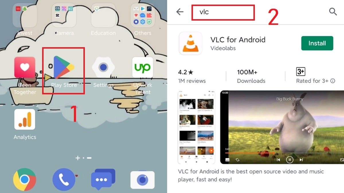 Cách tải VLC Media Player trên Android bước 1