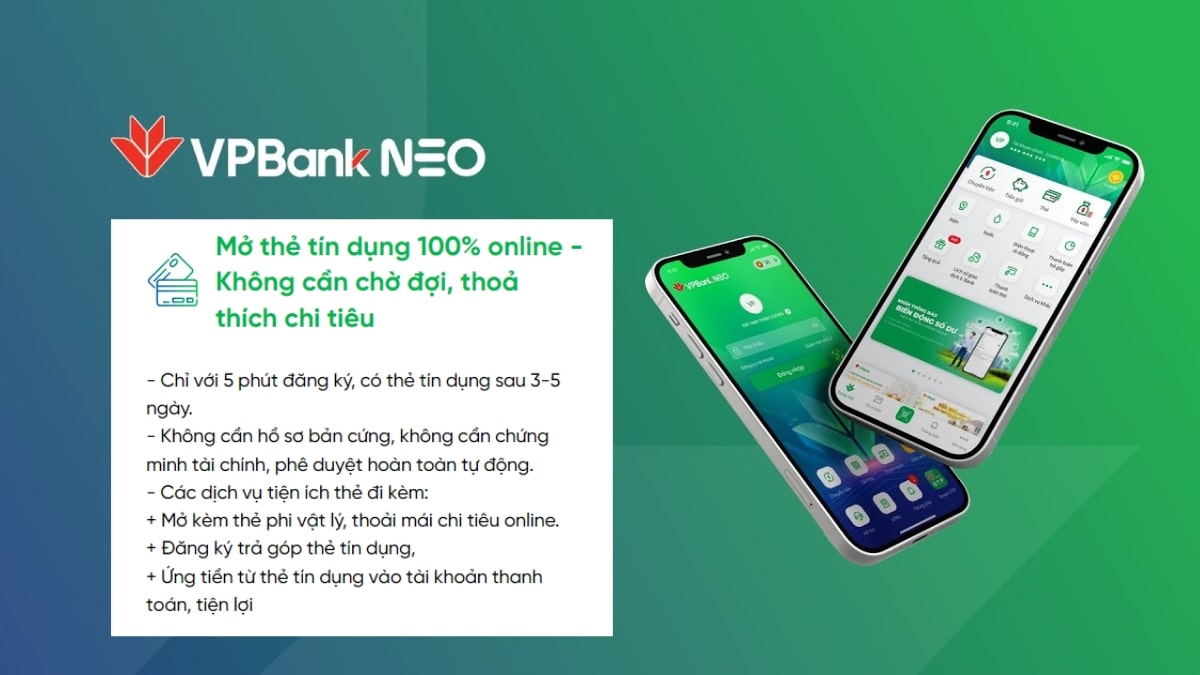 Mở thẻ tín dụng và vay tiêu dùng online