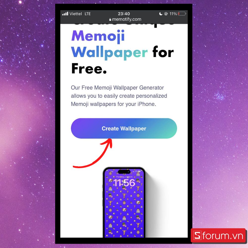 Cách tạo hình nền iPhone- Bước 1 