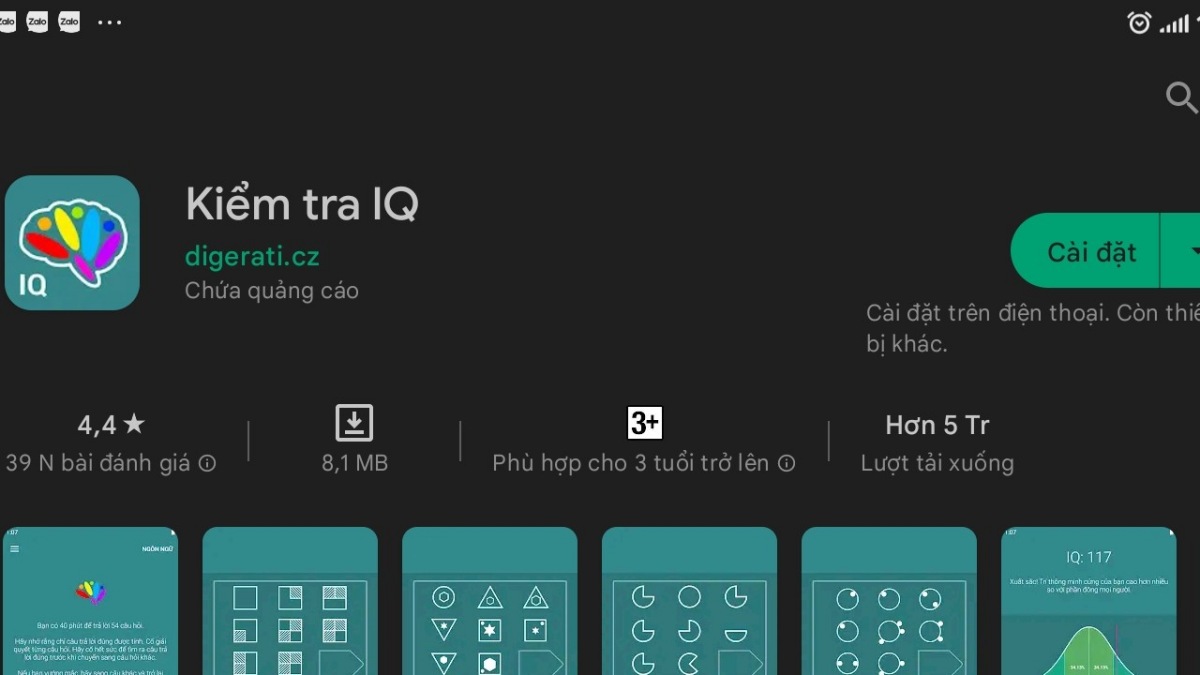 Hướng dẫn Cách tải test IQ trên điện thoại Android