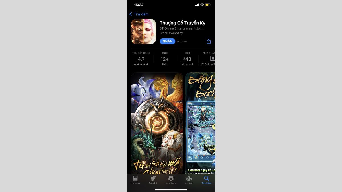 Cách tải Thượng Cổ Truyền Kỳ trên iOS