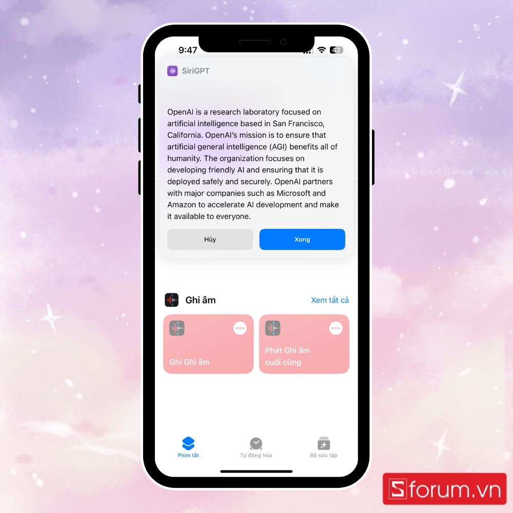 Tích hợp ChatGPT với Siri - Bước 4.4