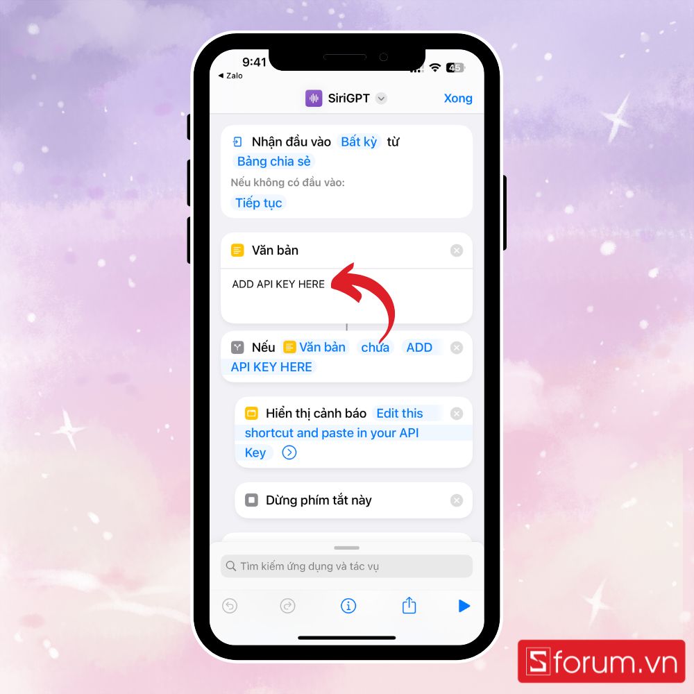 Tích hợp ChatGPT với Siri - Bước 3.3