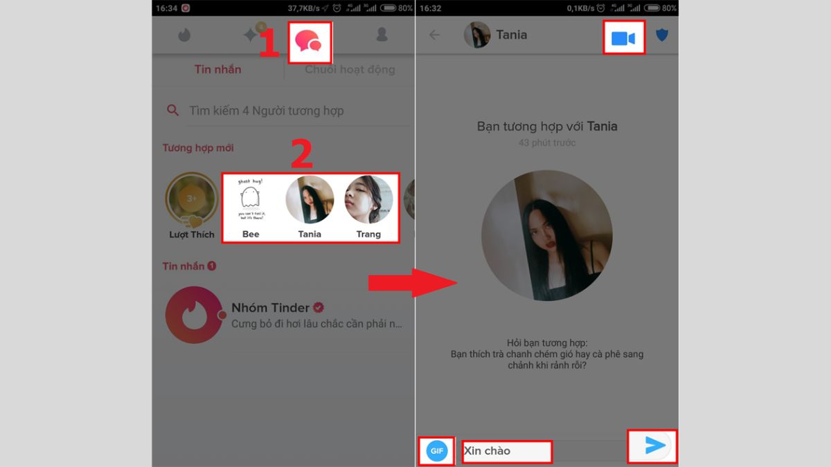 Hướng dẫn Cách nhắn tin trên Tinder