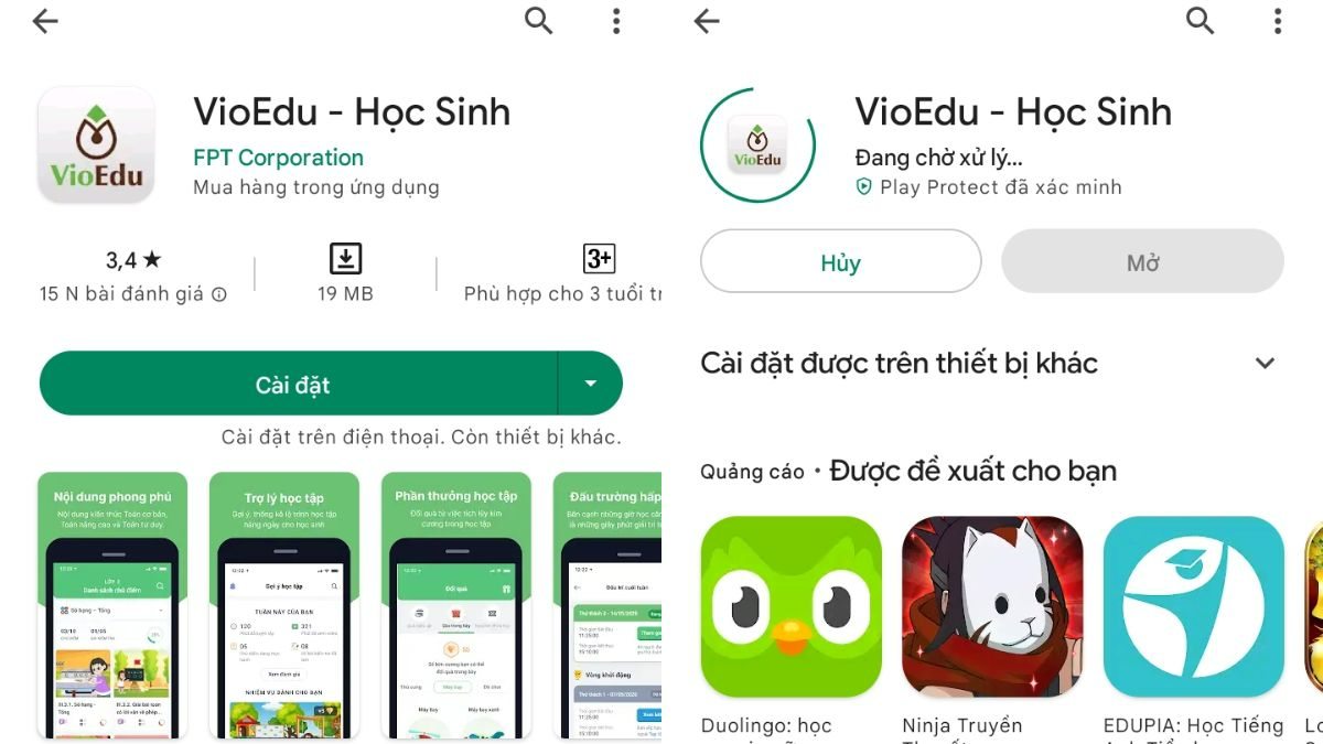 Cách tải Vioedu trên điện thoại Android bước 3