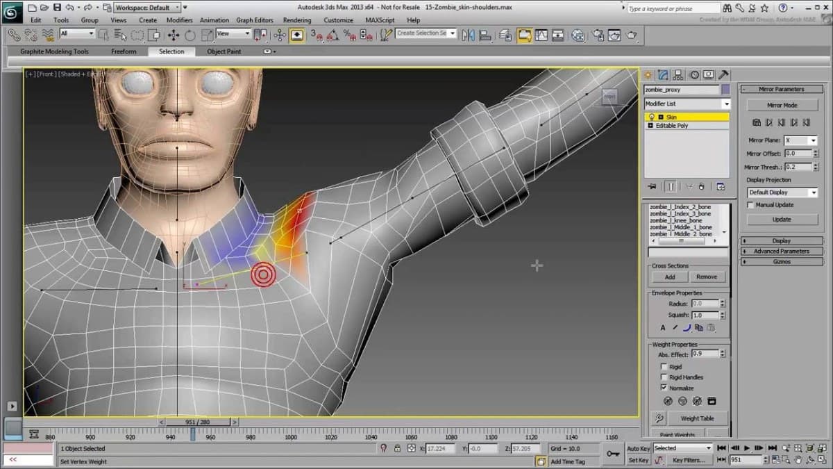 Skinning - Các công cụ tích hợp trong 3D Max