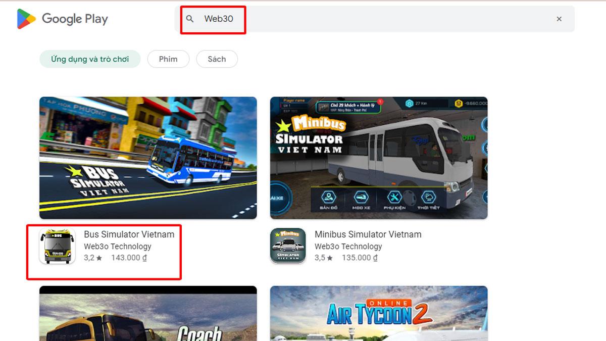 Cách tải Bus Simulator Vietnam trên điện thoại Androidbước 1