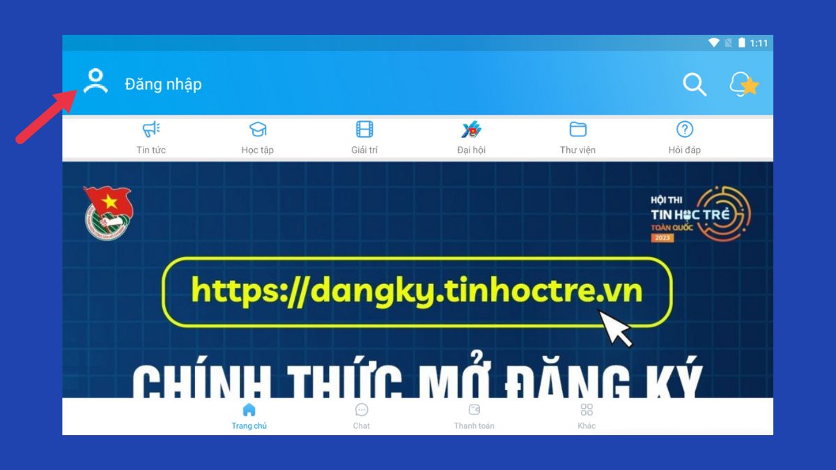 Cách tải Thanh niên Việt Nam trên điện thoại Android bước 2