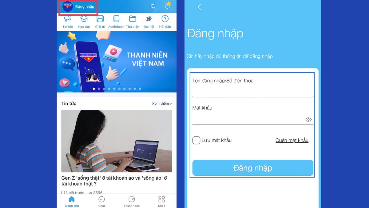 Cách tải Thanh niên Việt Nam trên điện thoại iOS bước 2