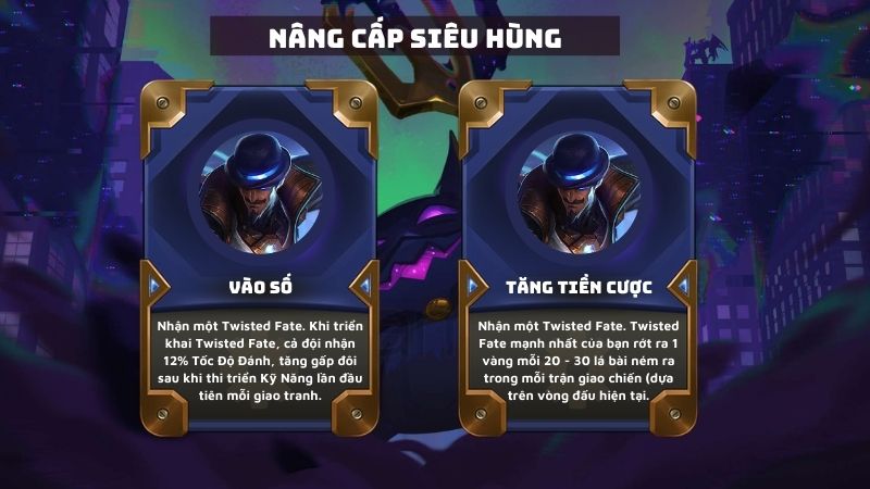 Nâng cấp Siêu Hùng cho Twisted Fate carry