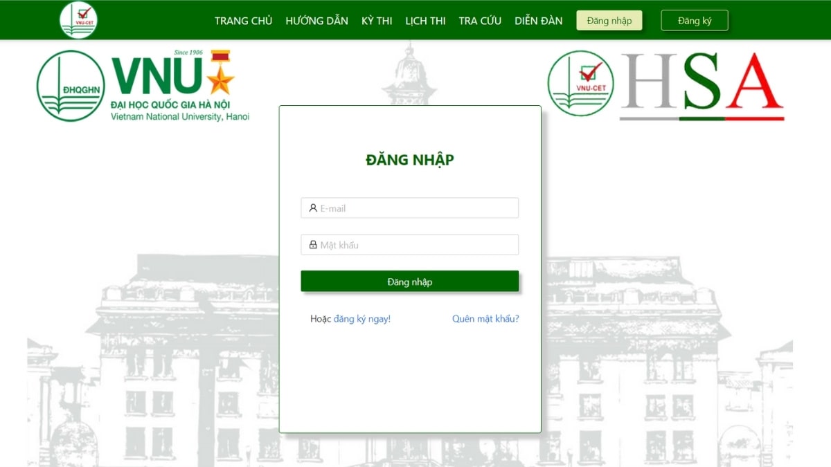 Cách đăng ký thi Đánh giá năng lực 2023 Hà Nội bước 2